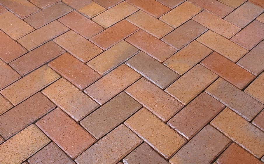 Клинкерная брусчатка Penter Florenz bunt orangegelb geflammt