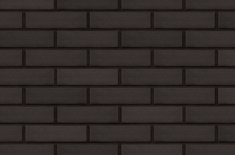Клинкерная фасадная плитка Volcanic black (18) Вулканический черный