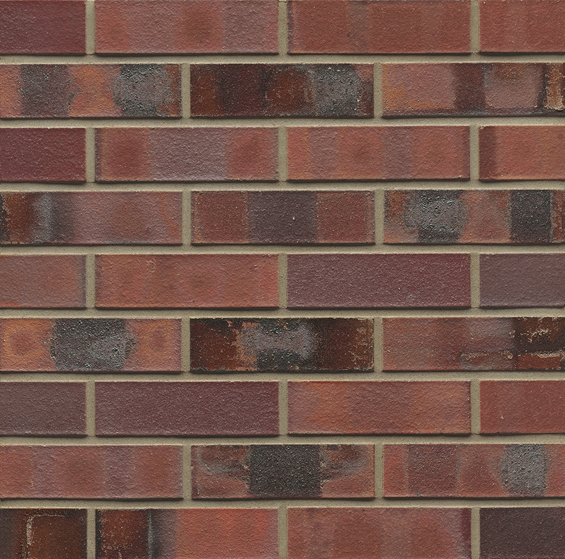 Клинкерный кирпич MUHR NF 04 Rotbraun-bunt Kohle spezial glatt
