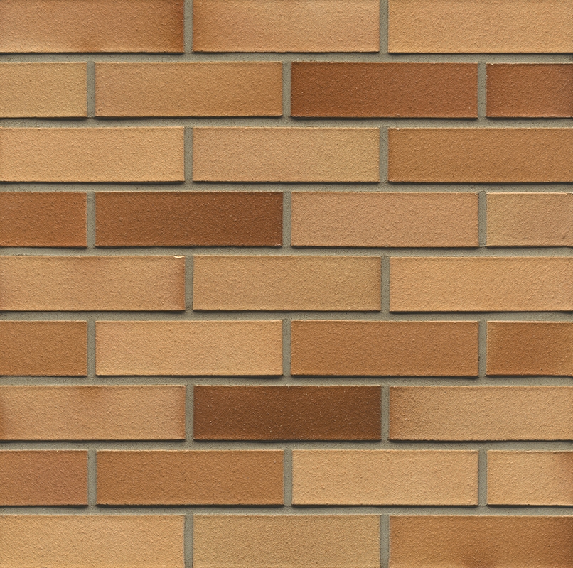 Клинкерный кирпич MUHR NF 06 Hellbraun-bunt edelglanz