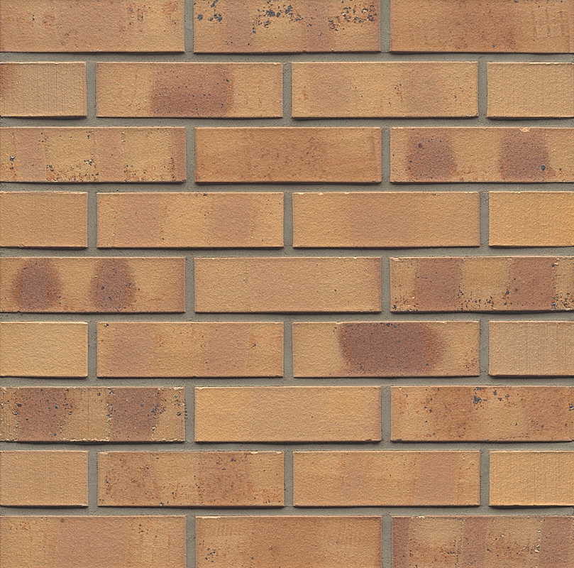 Клинкерный кирпич MUHR NF 06 Hellbraun-bunt Kohle glatt