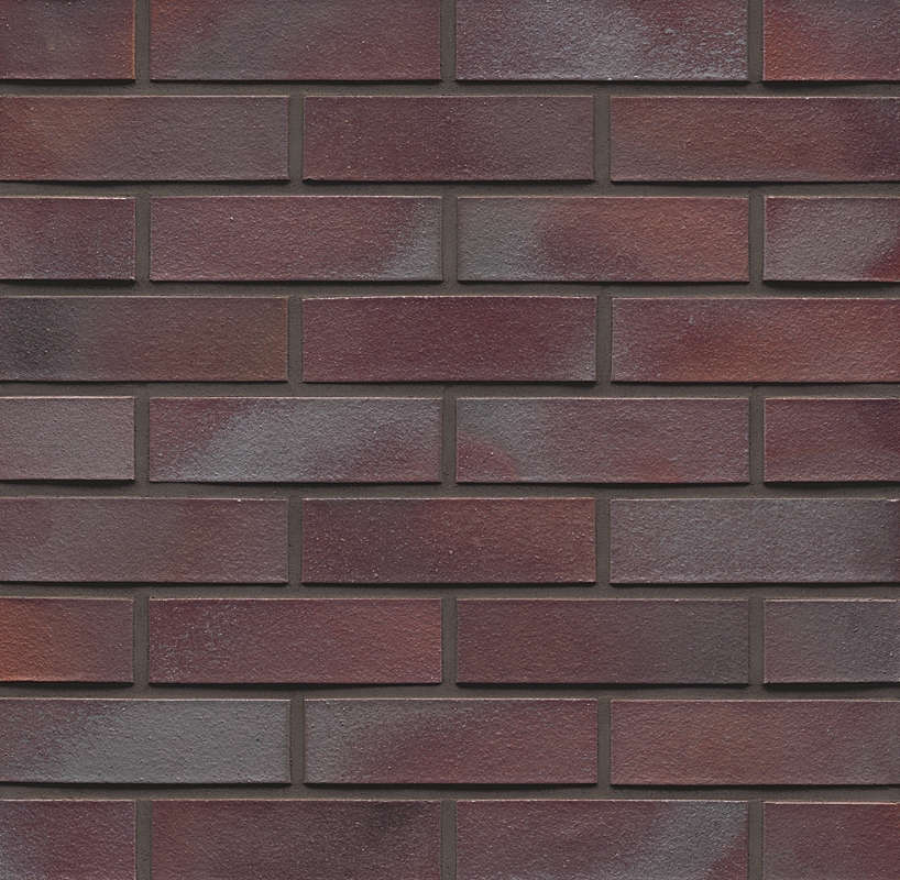 Клинкерный кирпич MUHR NF 10 Violettblau geflammt glatt