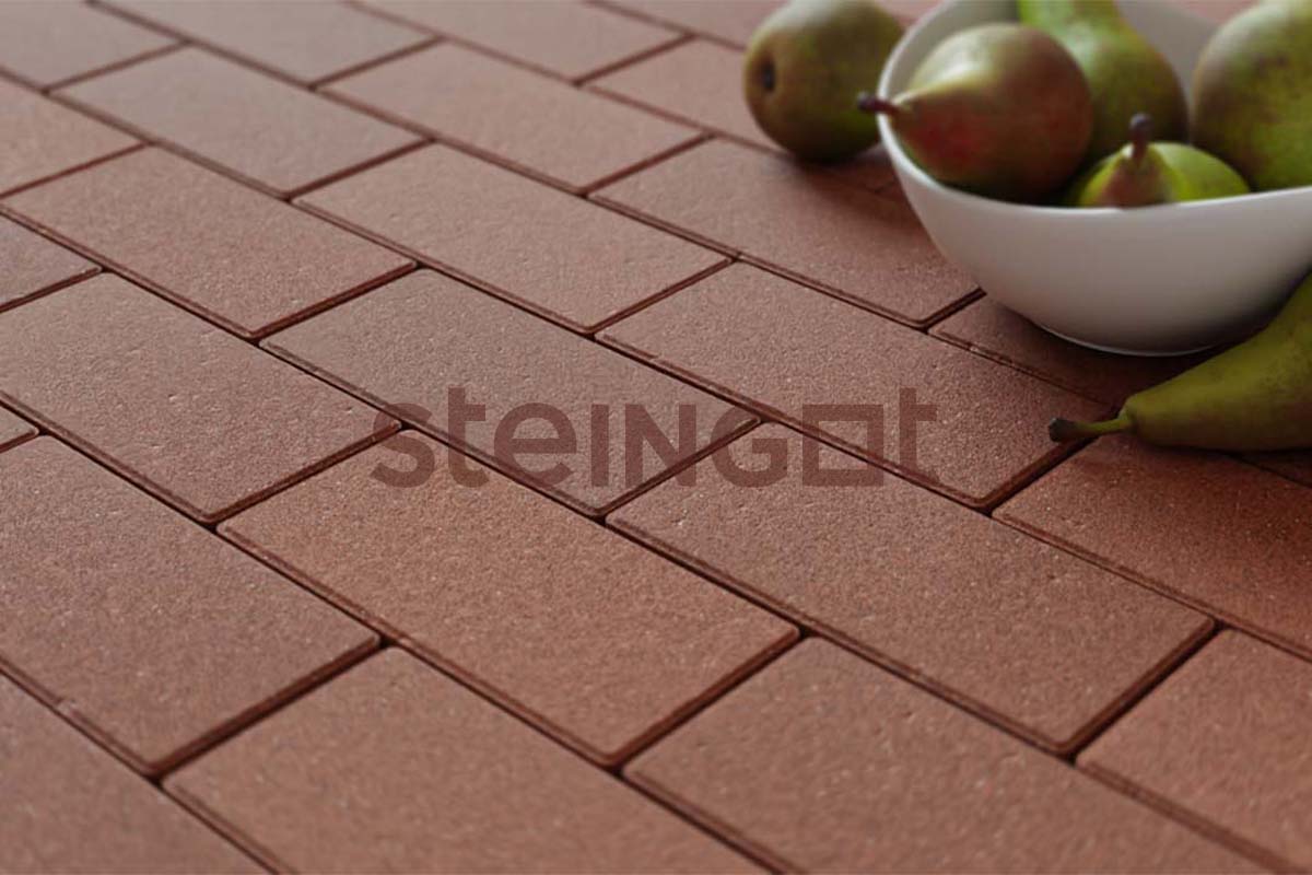 Тротуарная плитка Steingot Прямоугольник Коричневый 40 (верхний прокрас