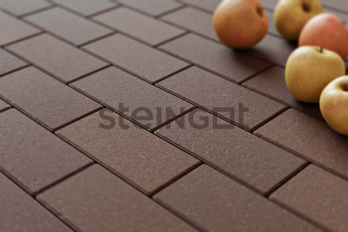 Тротуарная плитка Steingot Прямоугольник Темно-коричневый 40 (верхний прокрас