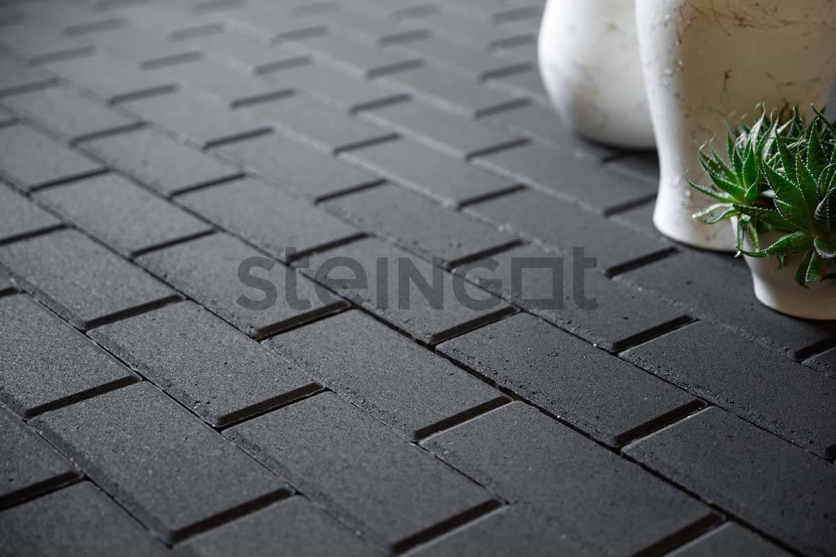 Тротуарная плитка Steingot Прямоугольник Черный (верхний прокрас)