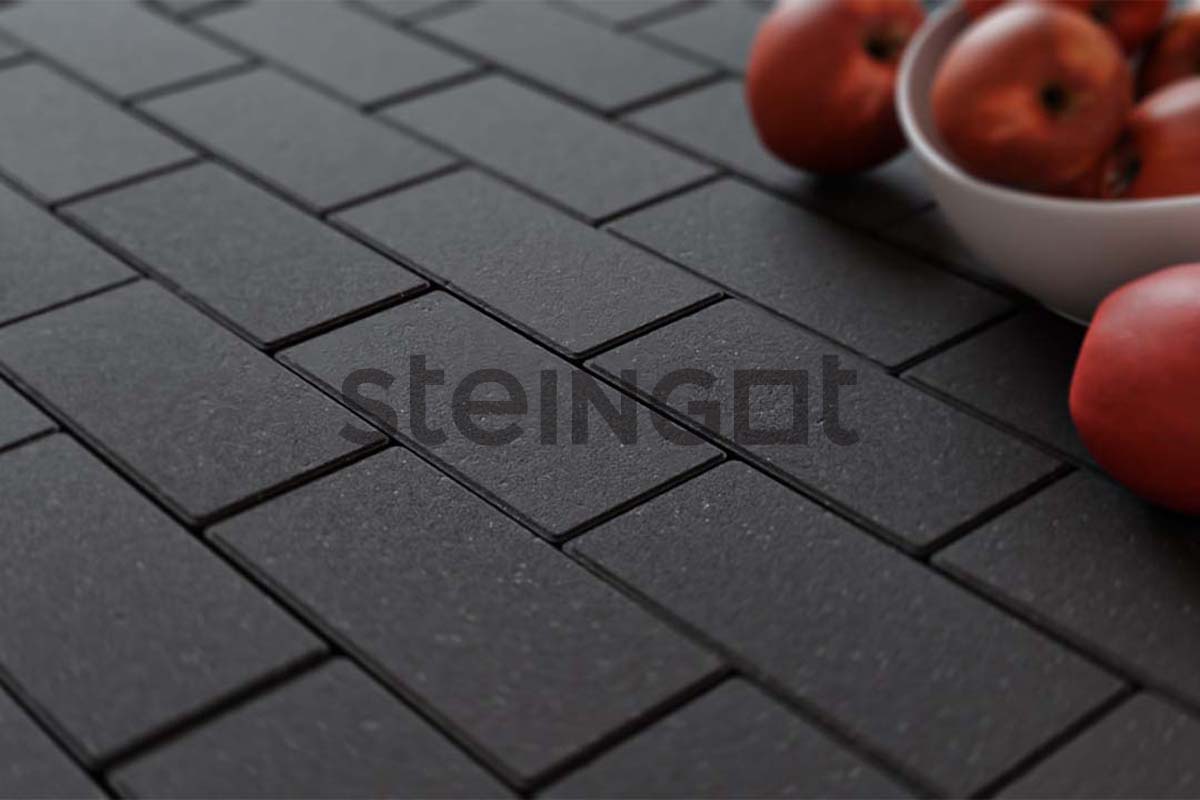 Тротуарная плитка Steingot Прямоугольник Черный (верхний прокрас