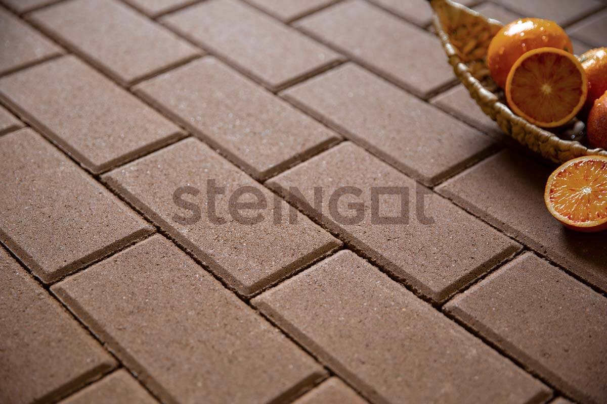 Тротуарная плитка Steingot Прямоугольник Коричневый (верхний прокрас)