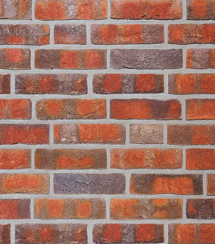 Клинкерный кирпич Roben WASSERSTRICH buntgeflammt